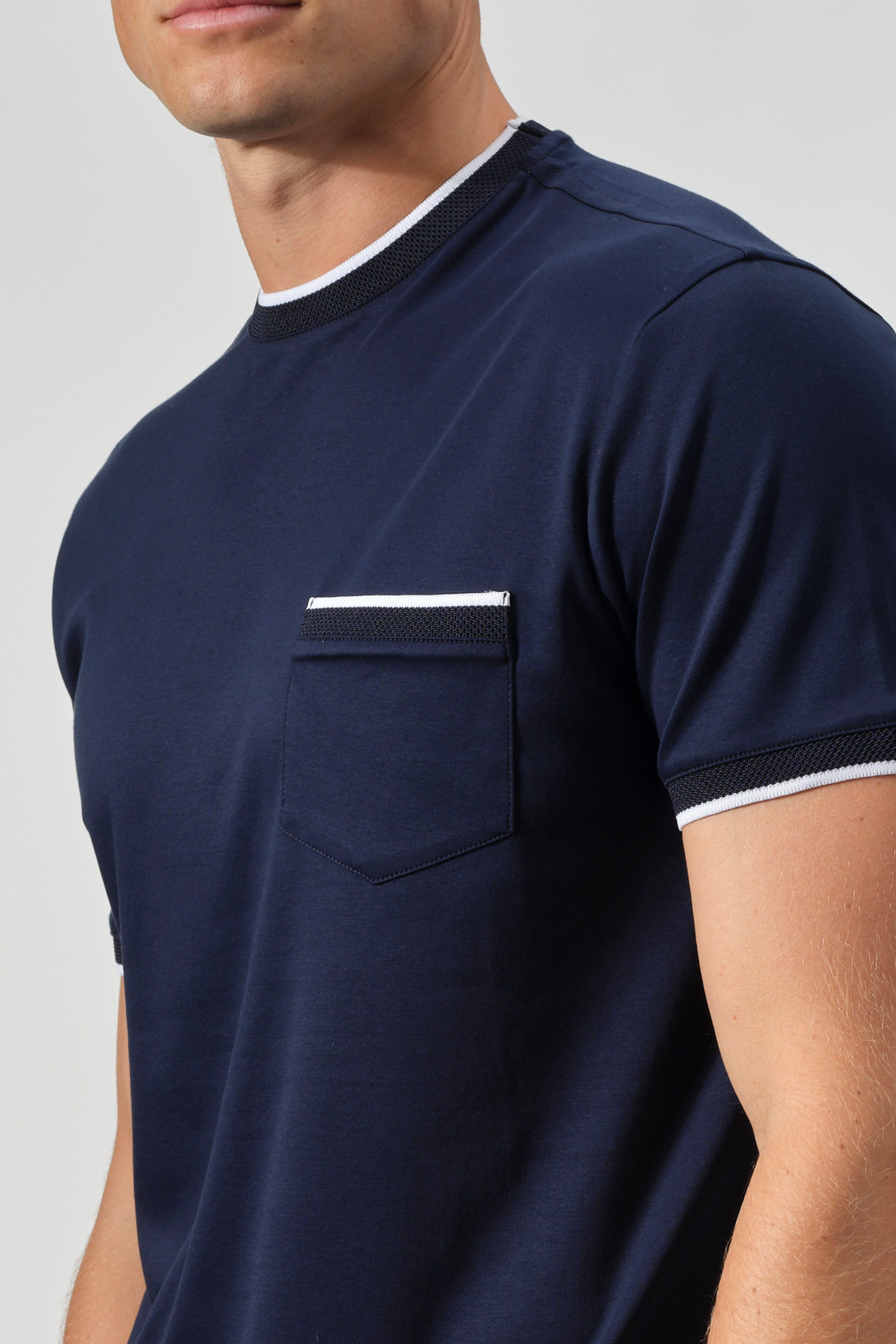 SetaTouch Cotton Tee with Contrast Details