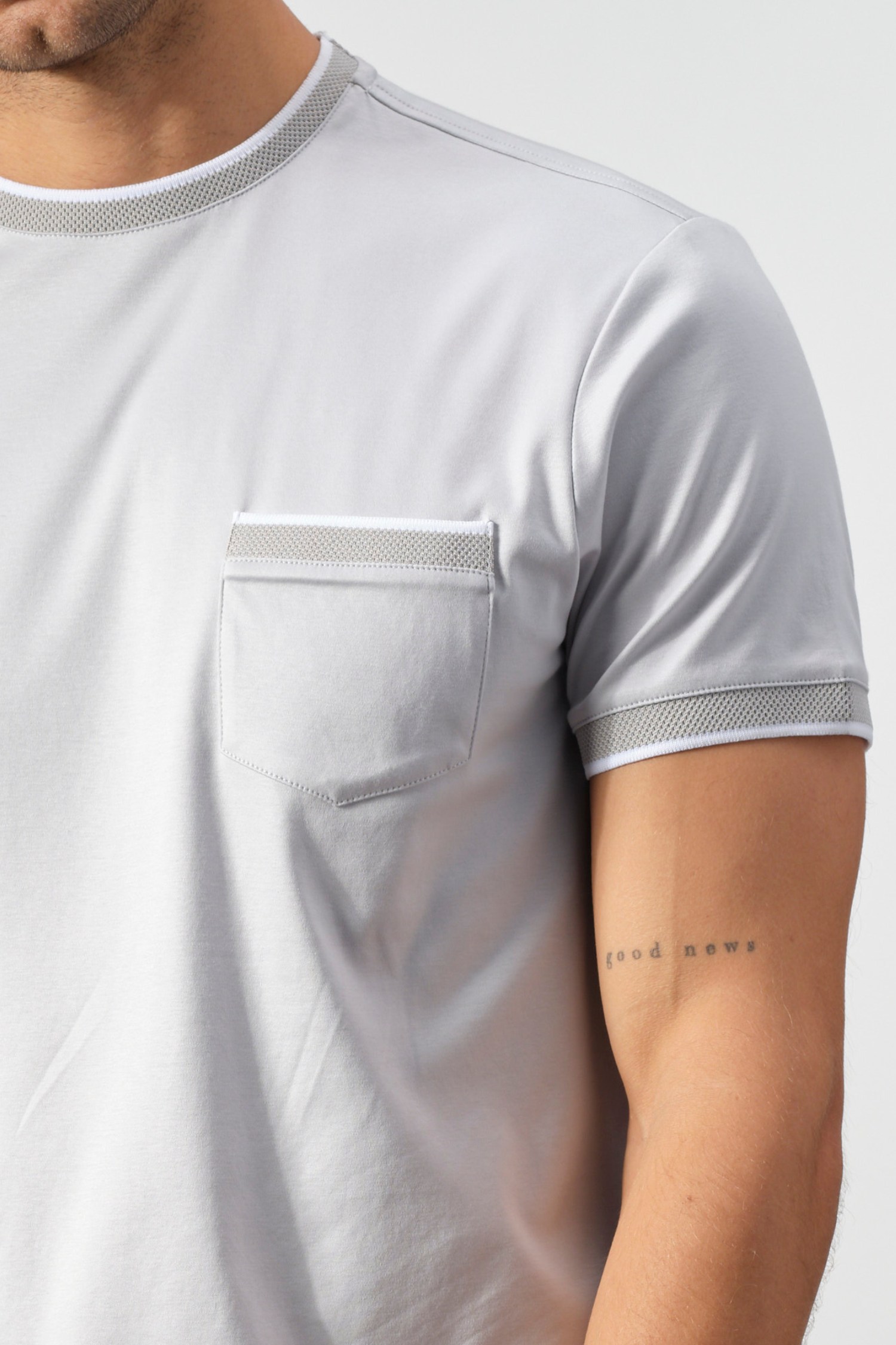 SetaTouch Cotton Tee with Contrast Details