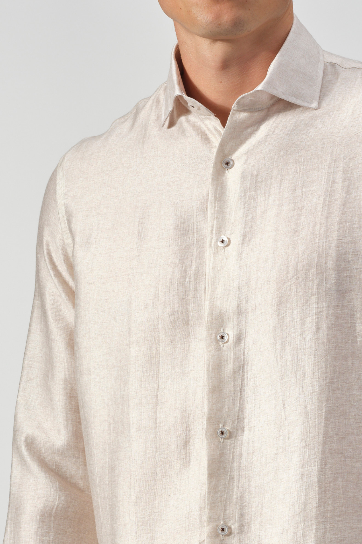 Melange Linen-Lyocell Shirt