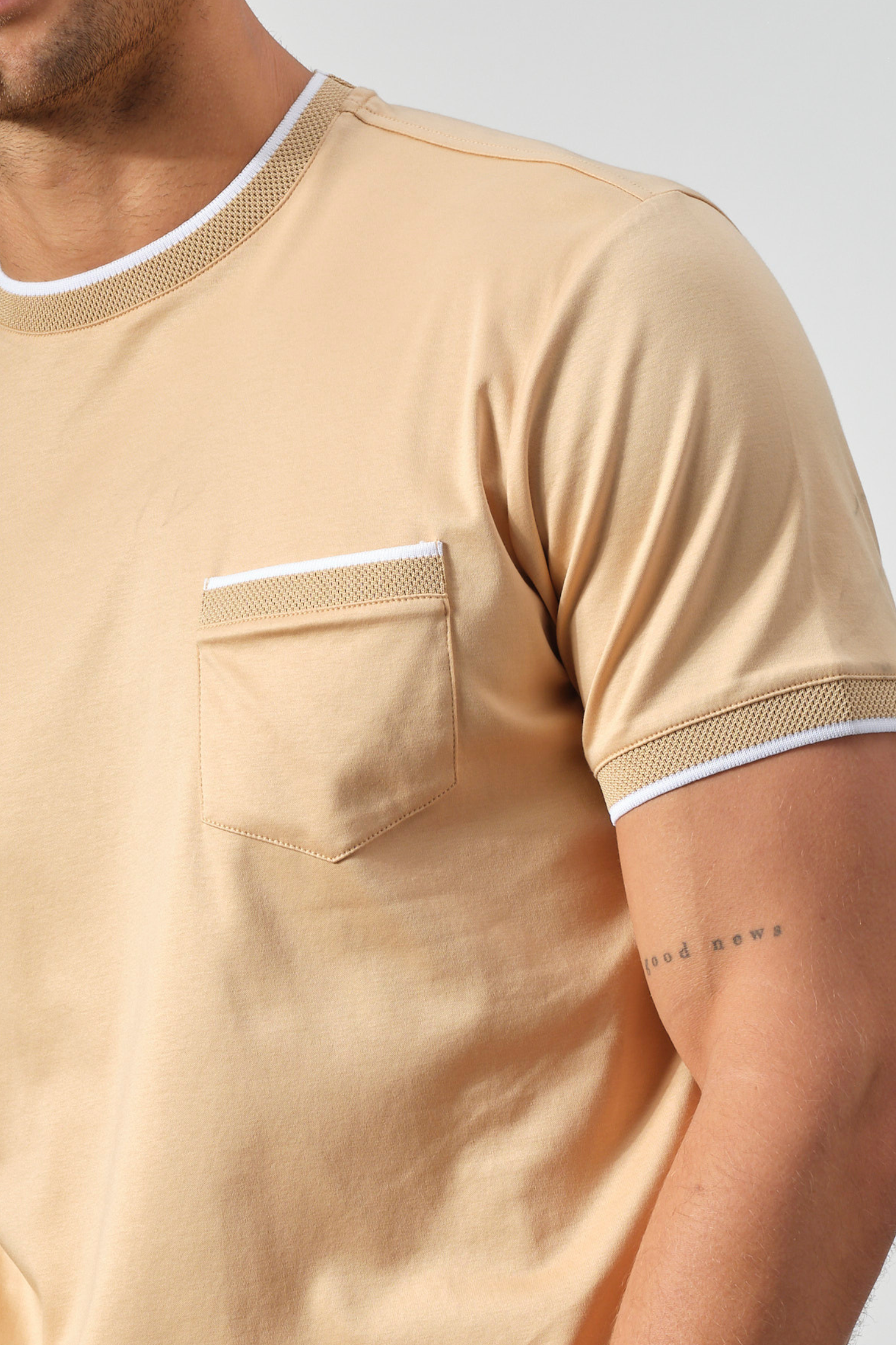 SetaTouch Cotton Tee with Contrast Details