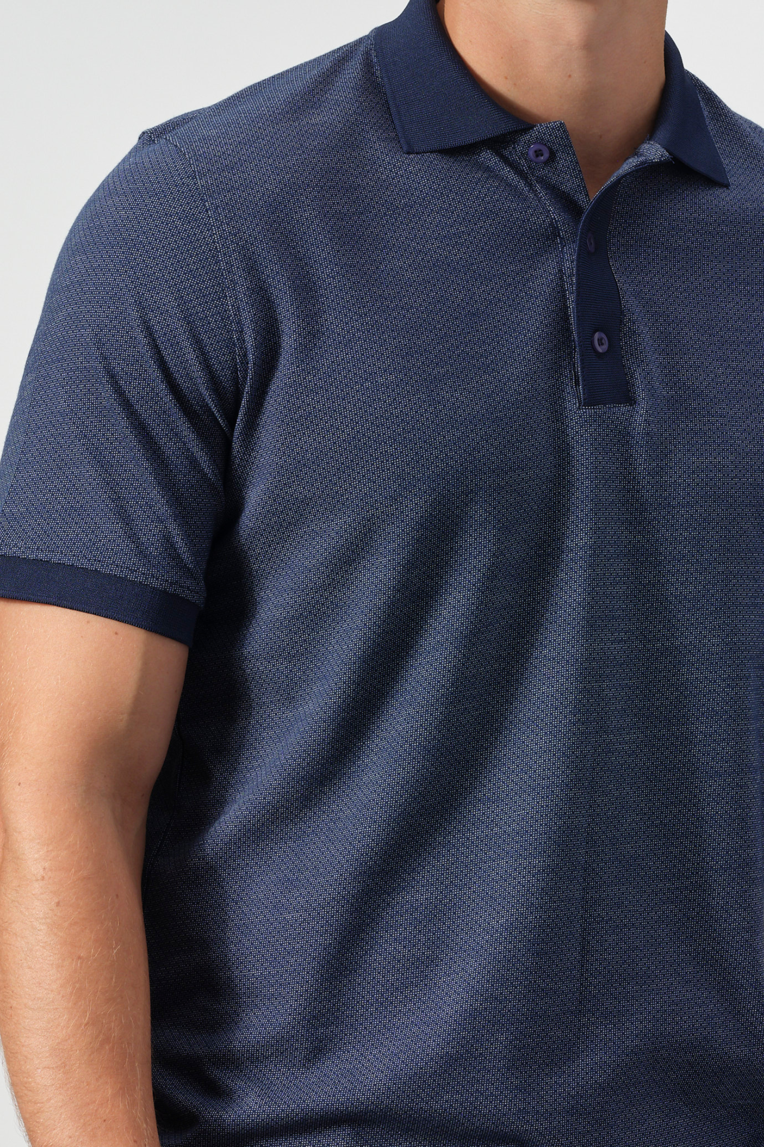 Textured Cotton Polo