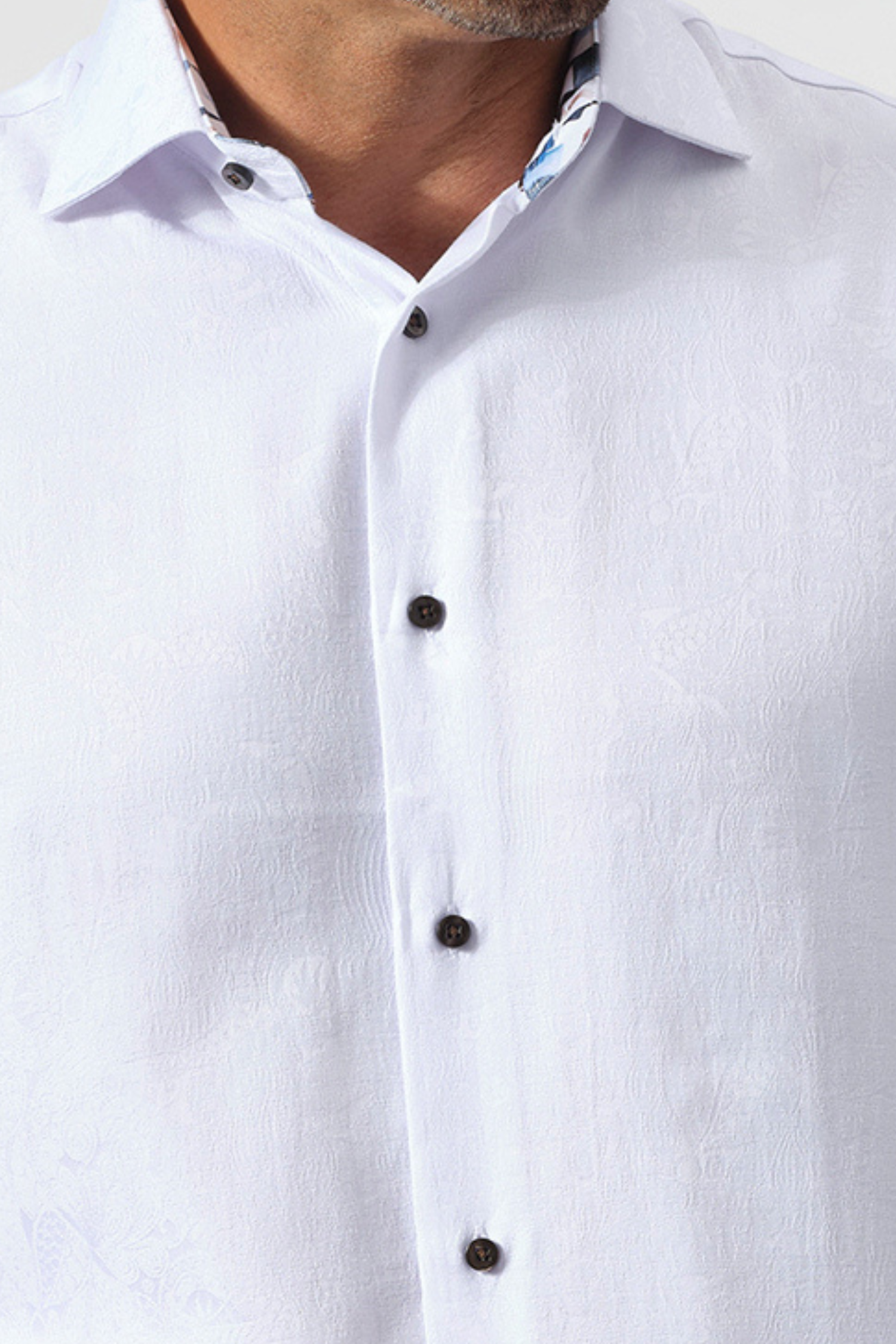 Lunario White Jacquard Shirt