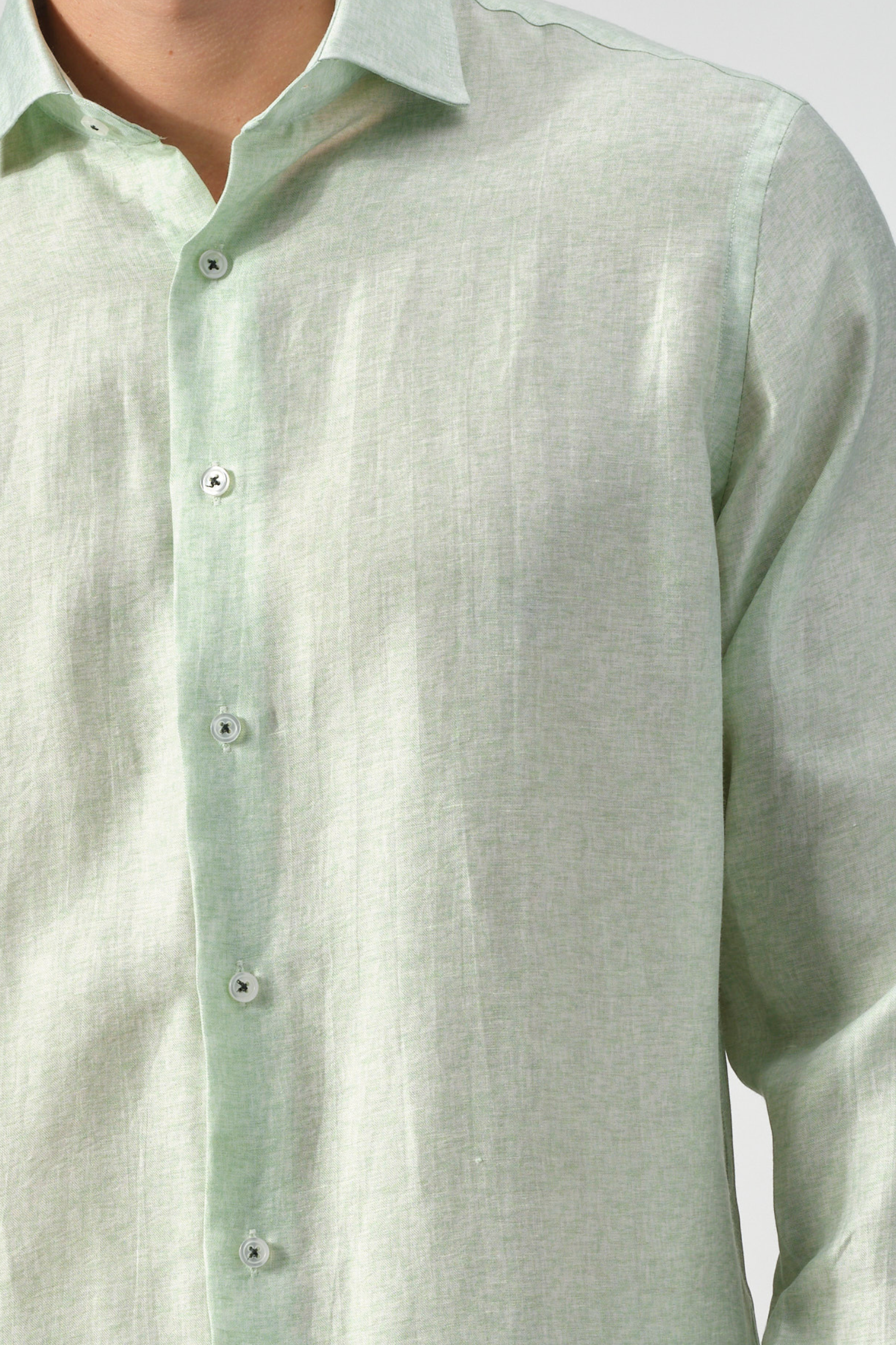 Melange Linen-Lyocell Shirt