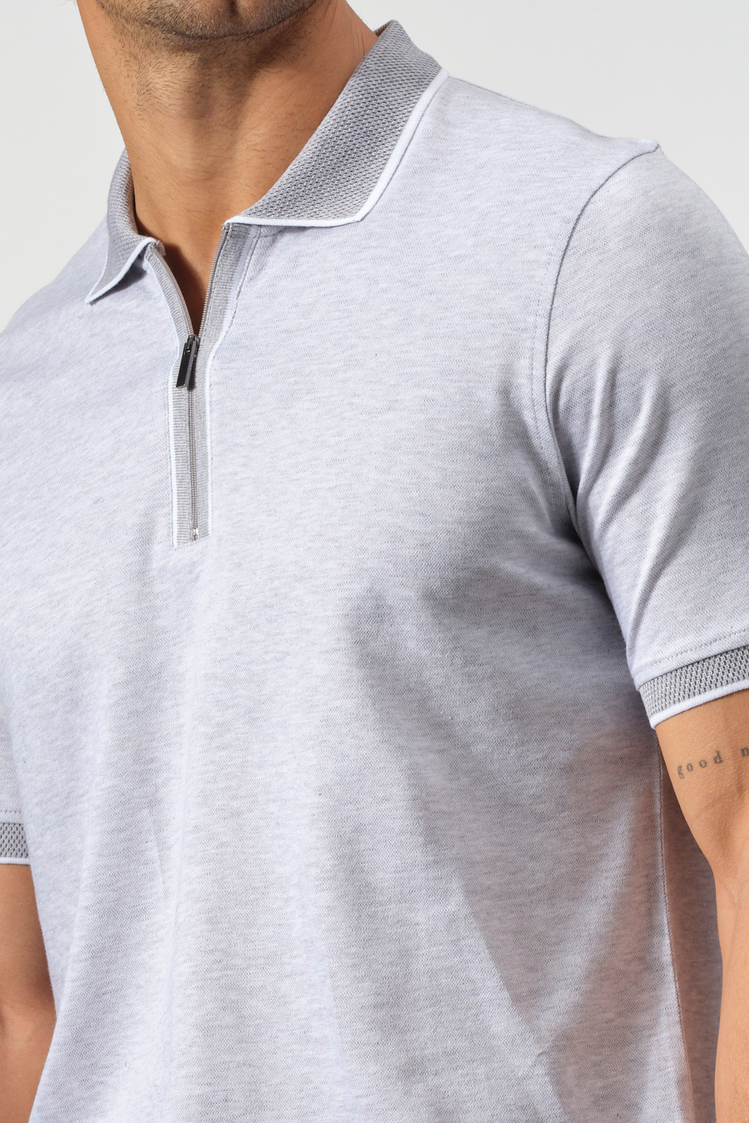 The Vantage Tipped Zip Polo
